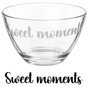 Coppetta vetro scritta Sweet Moments 450 ml