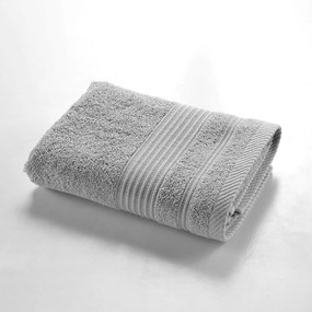 Asciugamano in spugna di cotone grigio chiaro 50x90 cm Tendresse - douceur d'intérieur