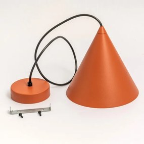 Lampada a sospensione con cavo ETNA II 1xE27/15W/230V Ø 25 cm arancione