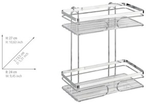 WENKO 20410100-Scaffale PREMIUM in acciaio inossidabile 24x27 cm inossidabile/argento