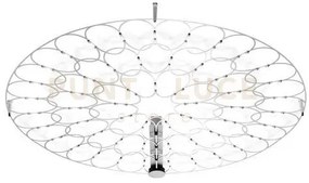 Lafra lampada da soffitto grande cromo d.95cm a led 3000k 4778lm 54w