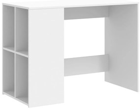 Scrivania bianca 102x50x75 cm in legno multistrato