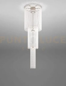 Giogali lampadadario a soffitto ca1 bianco e bronzo opaco 10 luci a...