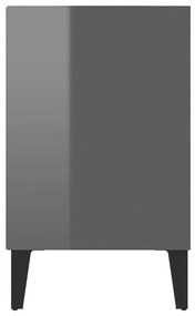 Mobile tv con gambe in metallo grigio lucido 103,5x30x50 cm