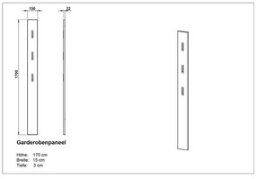 Appendiabiti da parete in legno di quercia Telde - Germania
