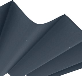 Telo di Ricambio per Pergola da Giardino 286x245 cm in Poliestere Grigio Scuro...