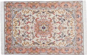 Tabriz Tappeto 100x150 Rosa (Iran) Annodato A Mano