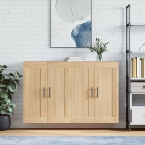 Armadietti A Parete 2 Pz Rovere Sonoma İn Legno Multistrato /