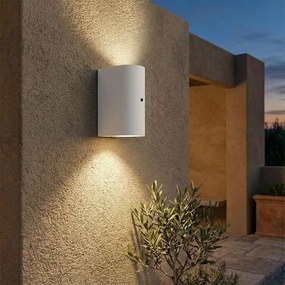 Applique Stondata 2xGU10 con Sensore Crepuscolare IP65 - Bianca