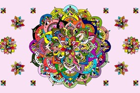 Carta da parati – Mandala multicolore