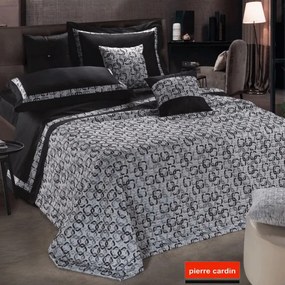 Coordinato Letto Matrimoniale Budapest Pierre Cardin  Colore Nero, Dimensioni e Misure Matrimoniale