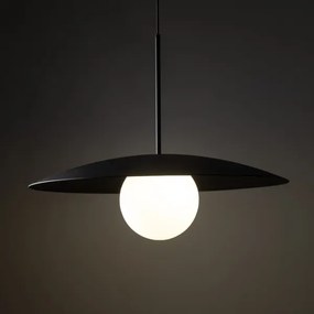 Lampadario a sospensione con filo SLATE 1xE27/15W/230V diametro 65 cm nero