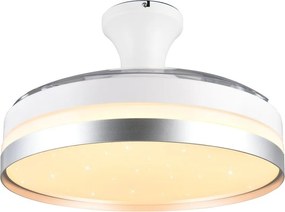 Plafoniera LED bianca/argentata Lindberg – Trio