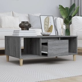 Tavolino Salotto Grigio Sonoma 90x50x36,5 Cm Legno Multistrato /