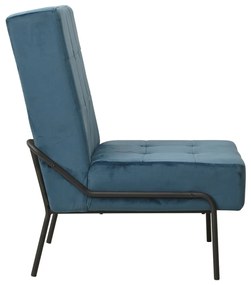 Poltrona relax 65x79x87 cm blu in velluto