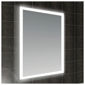 Specchio con illuminazione integrata bagno rettangolare Fog L 60 x H 80 x P 2 cm trasparente