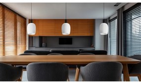 Lampada sospesa a cavo WOLKEN 1xE27/40W/230V bianco/nero