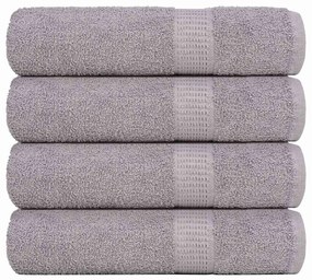 Asciugamani Da Bagno 4 Pz Grigio 100x150cm 360g/m² 100% Cotone /