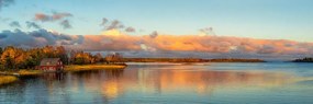 Quadro su tela – Tramonto sul lago