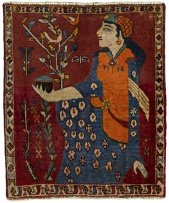 Gabbeh Tappeto persiano 60x70 Rosso (Iran) Annodato A Mano