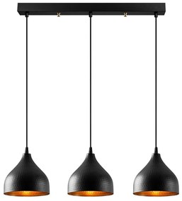 Lampadario nero con paralume in metallo Tattoo – Opviq lights
