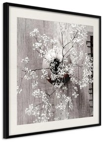 Poster  Reminiscence of Spring (Square)  Cornice Quadri Cornice nera con pass-partout, Larghezza x Altezza Home decor 20x20