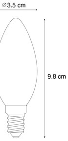 Set di 5 lampadine LED Smart E14 C35 trasparenti 4,2W 470 lm 2700-6500K