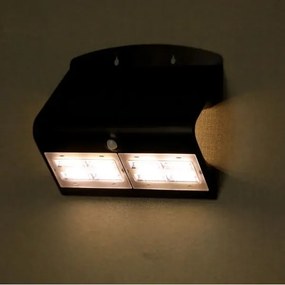 Lampada da parete solare a LED con sensore LED/7W/3,7V 4000K IP65 nero
