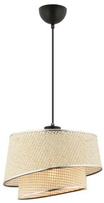 Lampada a sospensione con cavo BARETTE 1xE27/60W/230V crema/cromo lucido