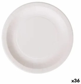 Set di piatti Algon Monouso Bianco Cartone 28 cm (36 Unità)