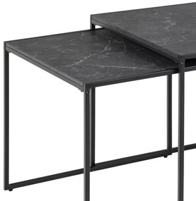 Set di tavolini da caffè ALMA 3 pz antracite