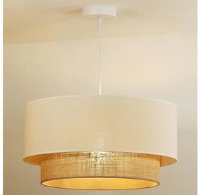 Duolla - Lampadario a sospensione con filo BOHO 1xE27/40W/230V diametro 45 cm color crema/marrone