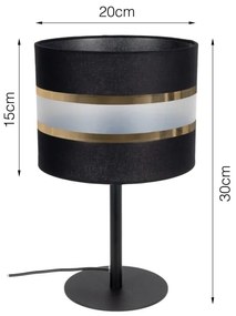 Lampada da tavolo CORAL 1xE27 / 60W / 230V nera