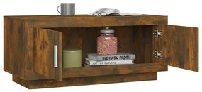 Tavolino da salotto rovere fumo 102x50x45 cm legno multistrato