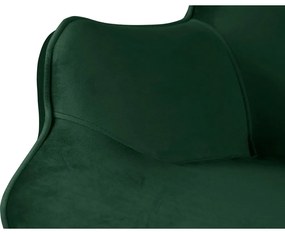 Poltrona verde scuro con rivestimento in velluto Niko – Ropez