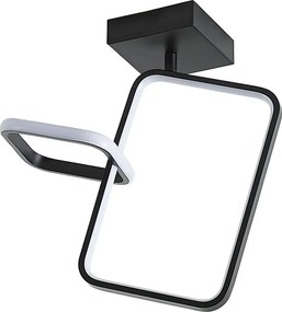 Plafoniera LED Jody nero IP20 cct da bianco caldo a bianco freddo con regolazione di temperatura, 1320 lumen NOVECENTO