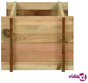 vidaXL Fioriera Giardino Letto Vegetale in Legno Pino Impregnato 80 cm