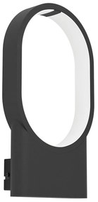 Applique Contemporanea Codriales Alluminio Nero Luce Led Integrato 10,8W