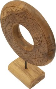 Scultura Dorat In Teak Riciclato Cm 28X10X38 (Pezzi Unici - Non Rip. In Serie)