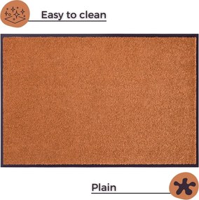 Oranžová rohožka Hanse Home Wash &amp; Clean, 39 x 58 cm
