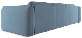 Divano angolare azzurro (con penisola a sinistra) Hoku – Makamii