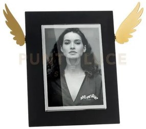 Portafoto di design icaro piccolo nero ,ocra in ferro e polimetilme...