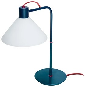 Lampada da tavolo color petrolio con paralume in vetro (altezza 44 cm) Spot - Hübsch