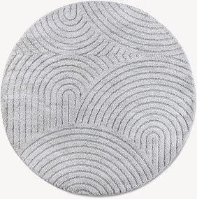 Tappeto rotondo con motivo in rilievo New York Panglao