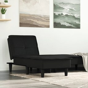 Chaise longue in tessuto nero