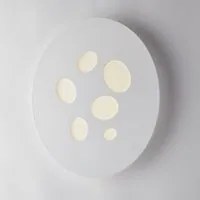 Plafoniera Moderna Led Integrato diam.40 Metallo e Alluminio Bianco Serie Asole