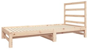 Dormeuse estraibile 2x(90x190) cm legno massello di pino