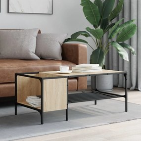 Tavolino salotto ripiano rovere sonoma 100x51x40cm multistrato