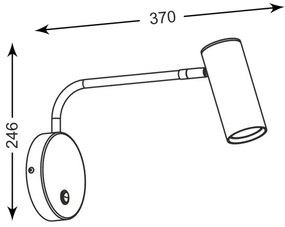 Zuma Line 20034-WH-N - Lampada da parete TUBO WL 1xGU10/50W/230V bianca