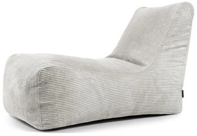 Puof a sacco color crema con rivestimento in velluto a coste Lounge – SLOWDOWN